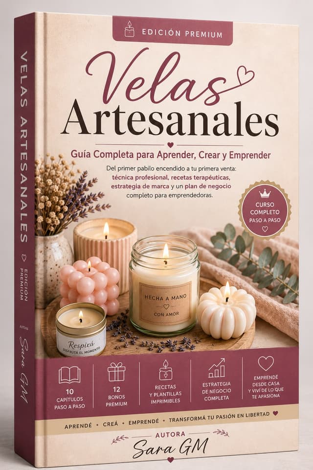 Velas Artesanales - Guía Premium, tapa del ebook